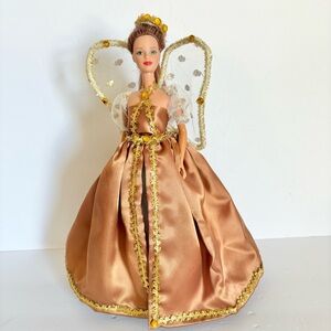 Vintage Barbie Doll Auburn Red Hair Angel Wings Halo